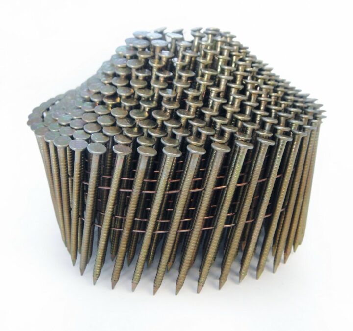 16° Angled Coil Nails - Galvanised Finish - Conical (Dome) - Ring Shank - Pointed