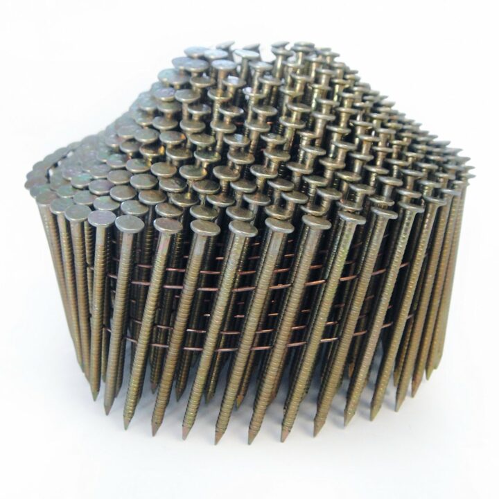 16° Angled Coil Nails - Galvanised Finish - Conical (Dome) - Ring Shank - Pointed