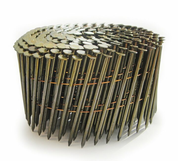 16° Angled Coil Nails - Galvanised Finish - Flat - Ring Shank - Pointed