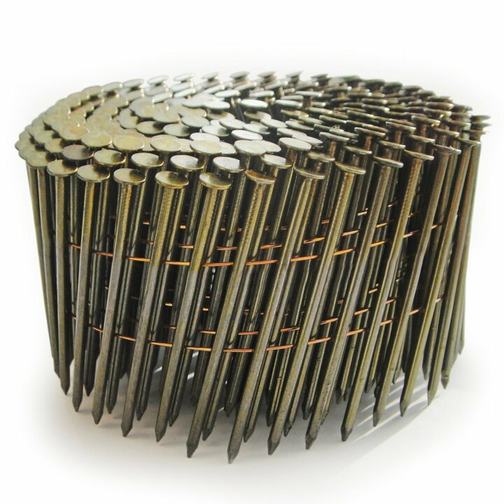 16° Angled Coil Nails - Galvanised Finish - Flat - Ring Shank - Pointed