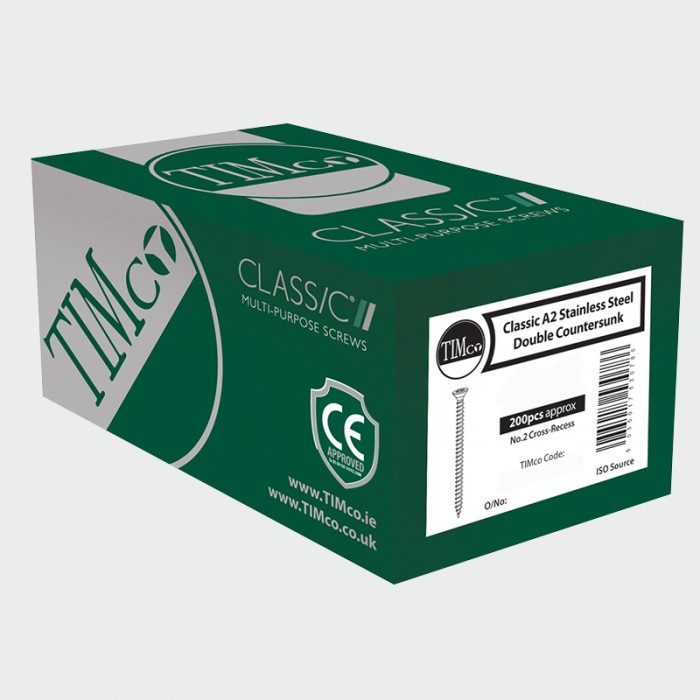 A2 Classic CSK Stainless Steel Double Countersunk Multi Purpose Screws