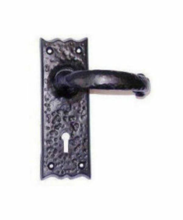 150mm (6") 723 Black Antique Lever Lock Handles - One Pair