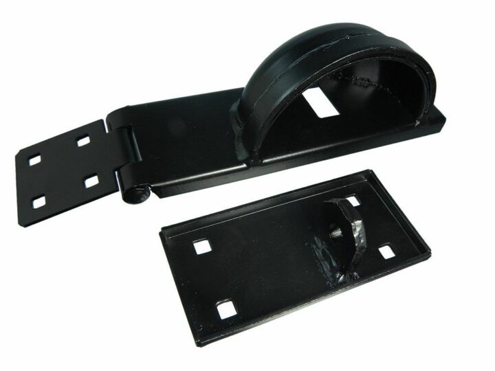185mm (7.4") Shrouded Black Padlock Protector - Left or Right Handed - Image 2