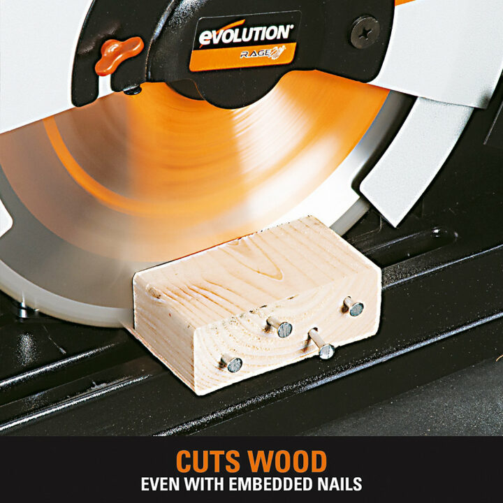 Evolution Rage2 355mm 240V Multipurpose Cut-Off Chop Saw - Image 4