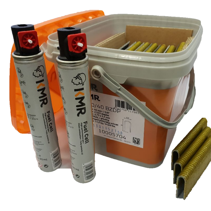 KMR Heavy Duty Fencing & Netting Staples/U-Nails + Fuel Cells - 40mm